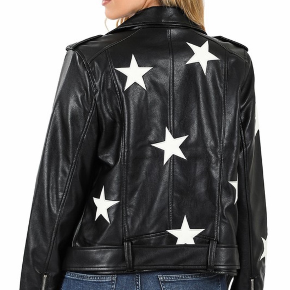 Star Vegan Leather Jacket - Picture 12 of 15